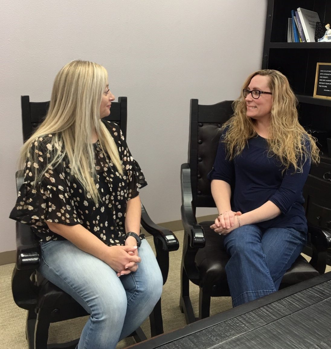 Jennifer Bland and Executive Assistant Bonnie Larson Mustang SUD